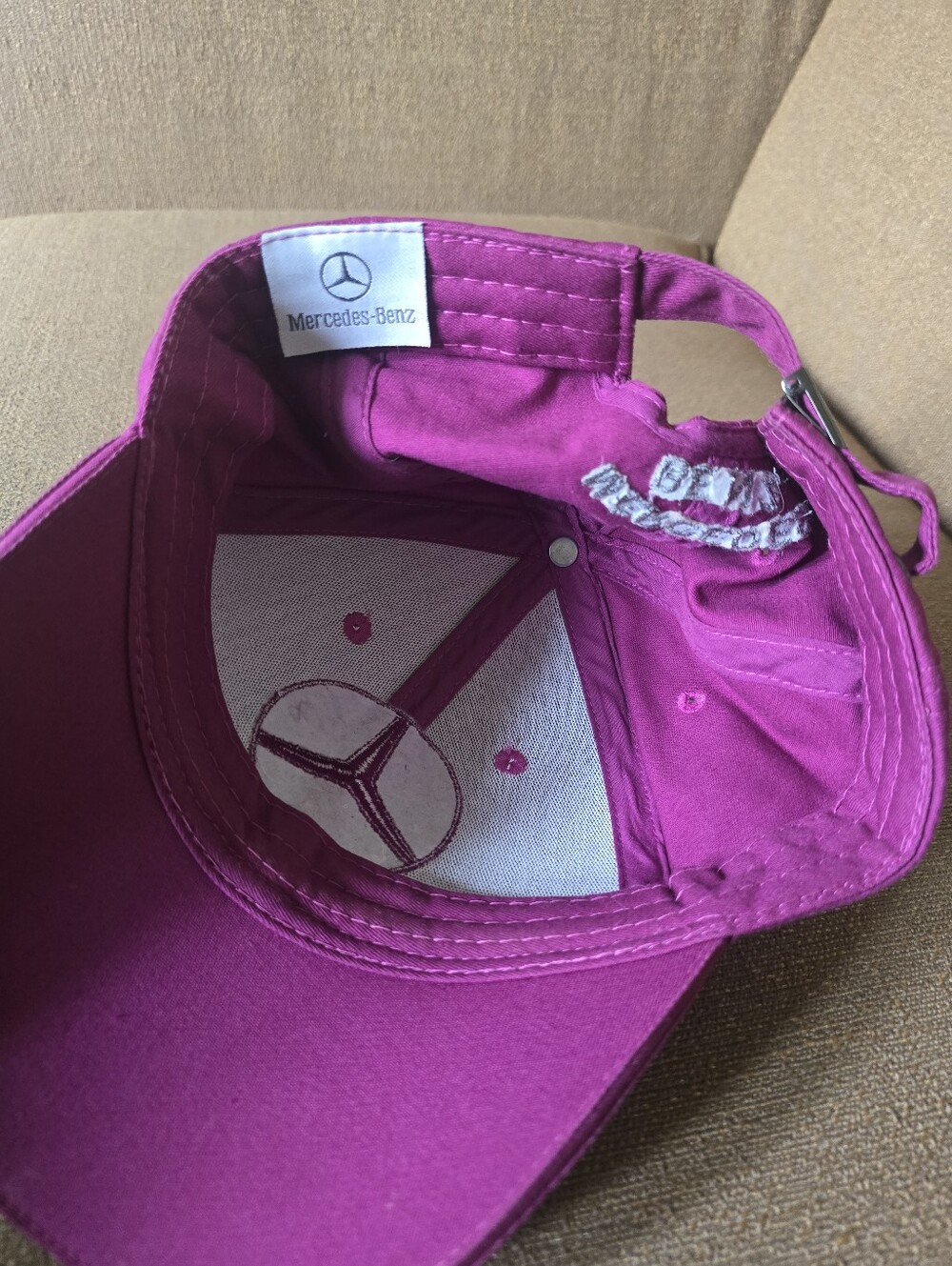 Mercedes-Benz Women's Purple Crystal Logo Baseball Cap - Picture 4 of 5